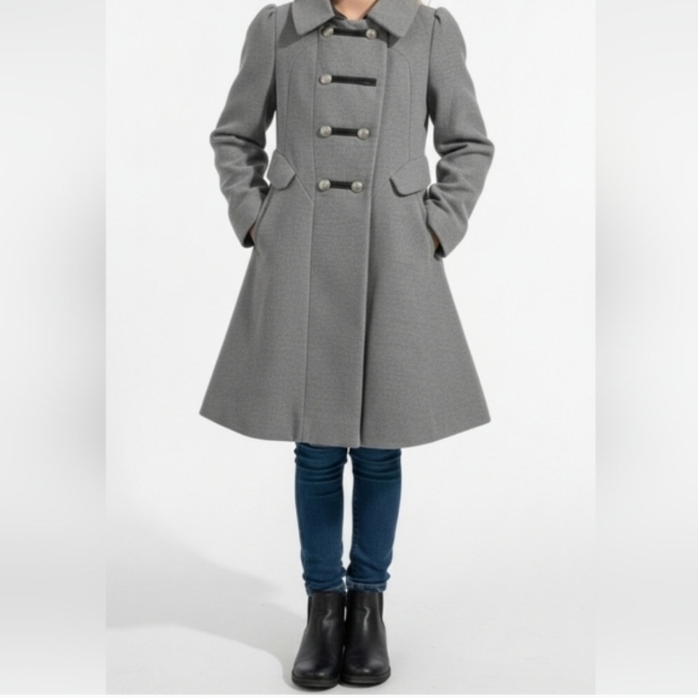 Rothschild Elegant Gray Girl's Coat - Size 10